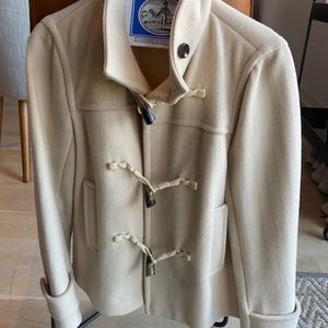 Banana Republic Cream Toggle Coat